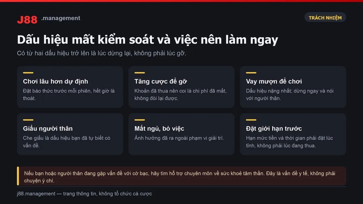 Chơi có trách nhiệm – dấu hiệu mất kiểm soát khi cá cược
